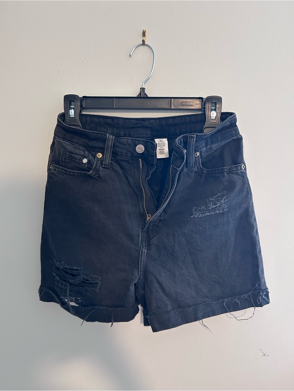 Black Distressed Women’s Denim Shorts